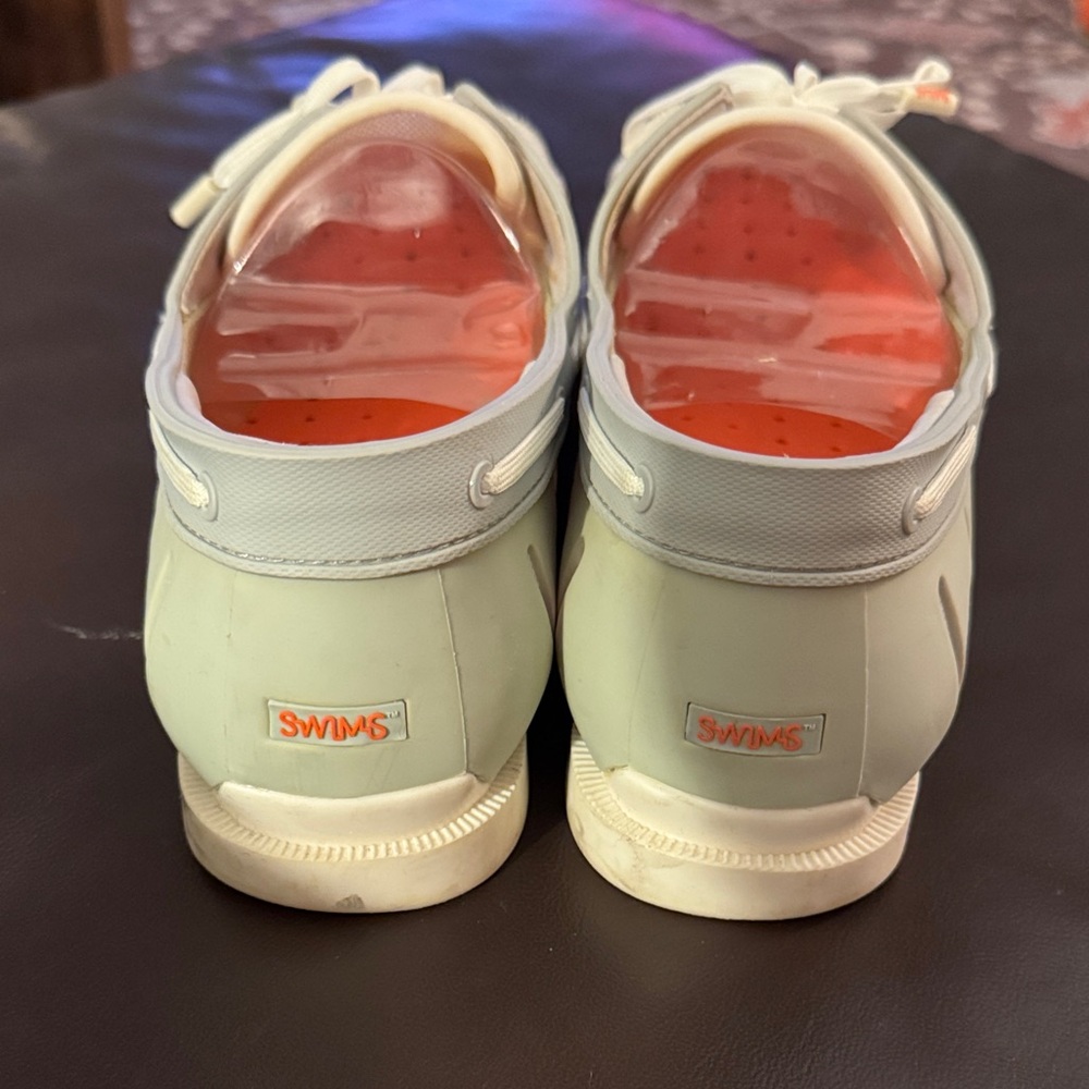 Swims Men's Boat Shoes - Light Blue and White size 9 - Picture 4 of 12